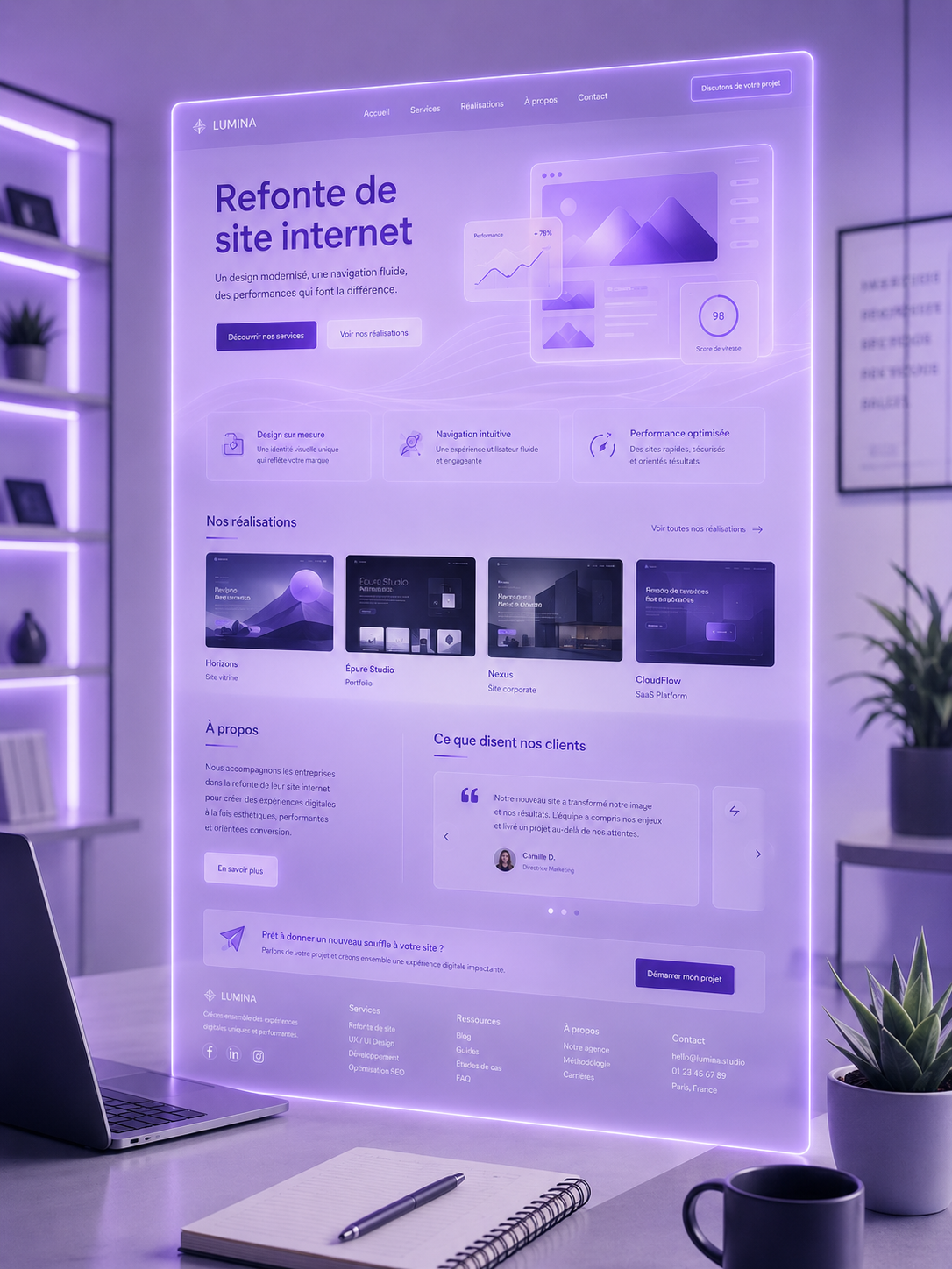 Refonte de site internet à Valence
